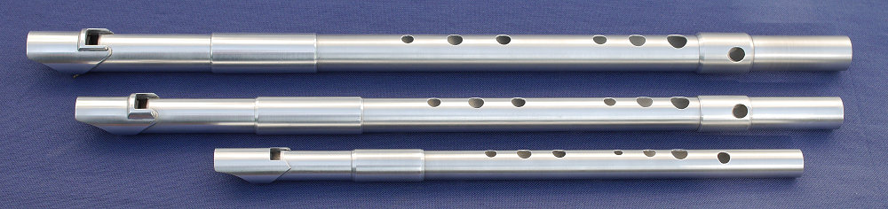 F, G and C nine-hole whistles